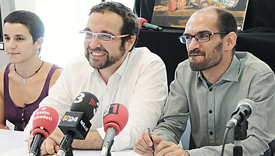 L’alcalde, Juli Fernàndez amb el regidor de la Crida, Maties Serracant