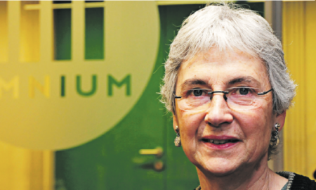 Muriel Casals en una imatge de quan era presidenta d’Òmnium Cultural entre el 2010 i el 2014