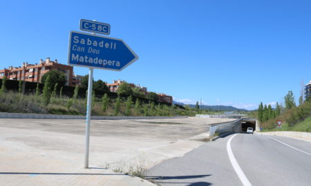 La llosa sobre la C-58, entre els barris de Can Llong i Castellarnau, al maig del 2018 / D. S.