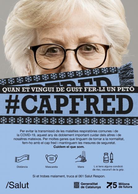Cartell campanya #CapFred Generalitat