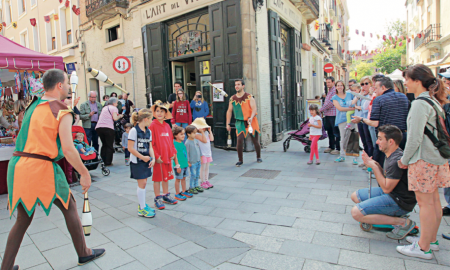 Una escena de Medievàlia de l’edició passada al Carrer Sant Quirze