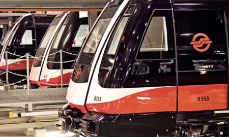 Cotxes de metro a la planta d’Alstom de Santa Perpètua