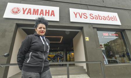 La Cristina Gómez a la seu de Yamaha a Sabadell