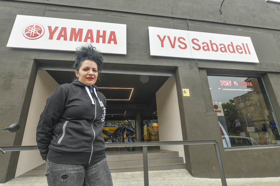La Cristina Gómez a la seu de Yamaha a Sabadell