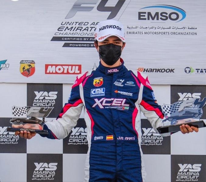 Amb tan sols 15 anys, Pepe Martí ja sap el que és guanyar en monoplaces després de fer-ho a la Fórmula 4 UAE