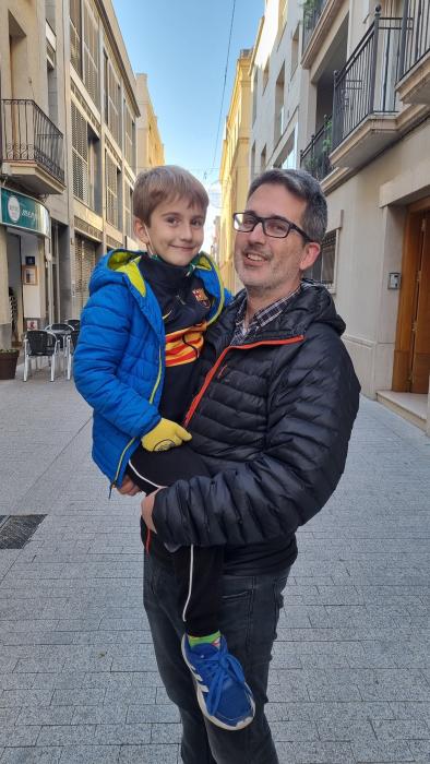 Arnau i Artur Andreu, al carrer de Sant Pere / D.S.
