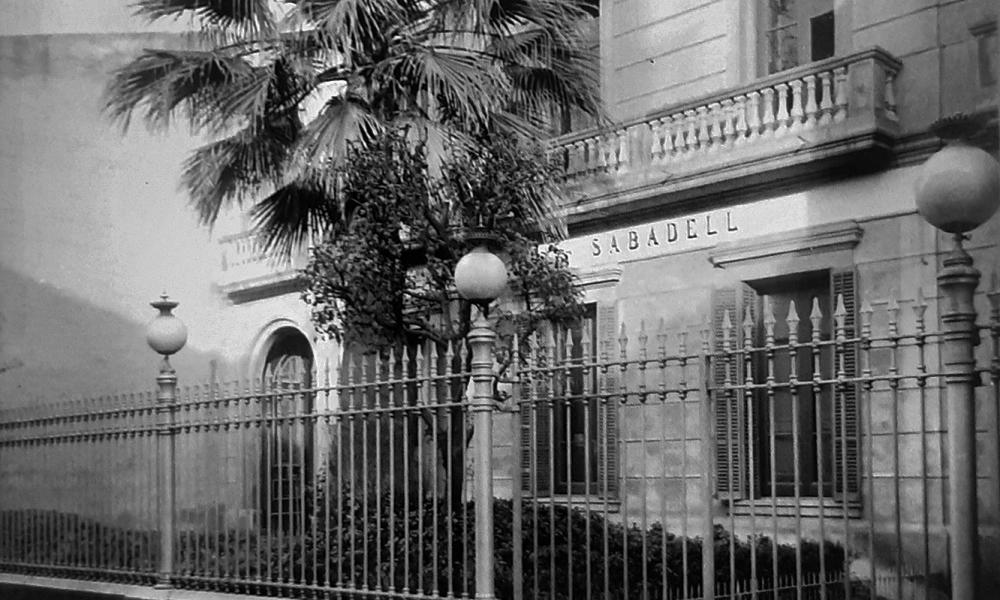 La seu del Banc Sabadell l'any 1920, el Gremi de Fabricants / CEDIDA