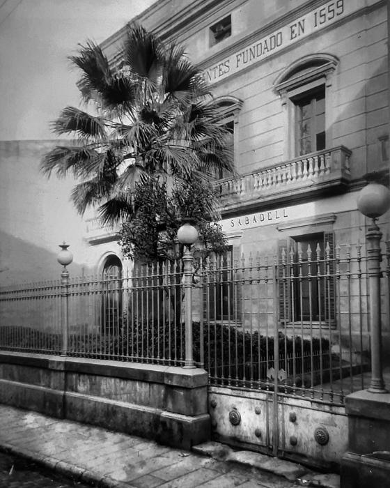 La seu del Banc Sabadell l'any 1920, el Gremi de Fabricants / CEDIDA