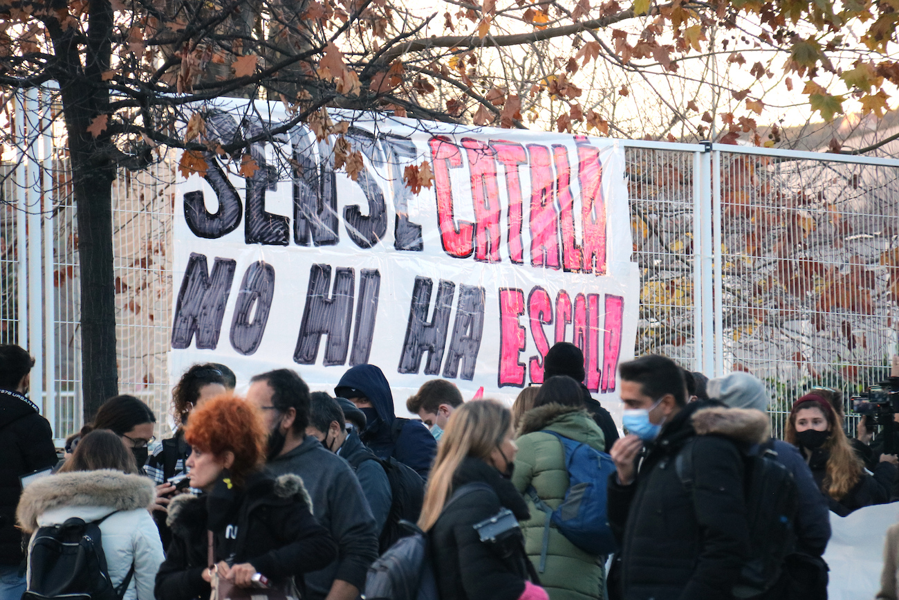 Manifestació per l’escola catalana a Canet, on una família ha demanat complir la sentència del castellà / ACN