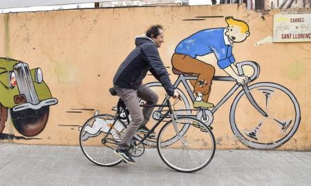 Tintin street art