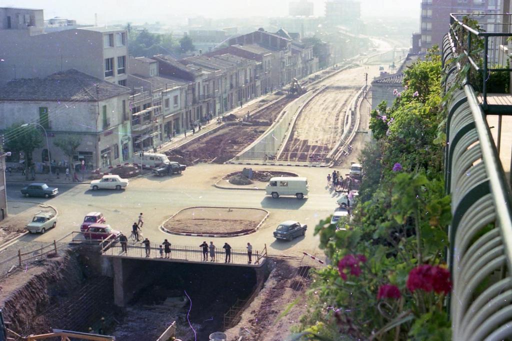 La construcció de la Gran Via, el 1976 / CEDIDA