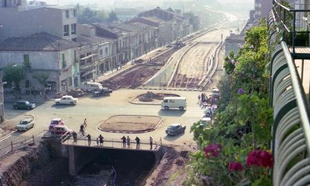 La construcció de la Gran Via, el 1976 / CEDIDA
