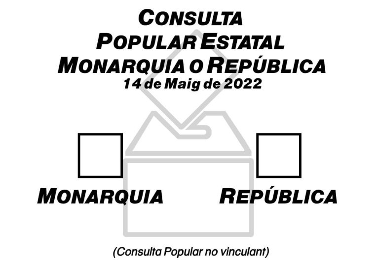 Disseny de la papereta de votació de la consulta republicana / CEDIDA