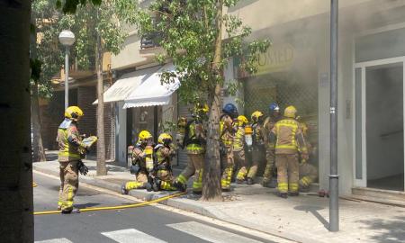 Zona de l'incendi a Sabadell
