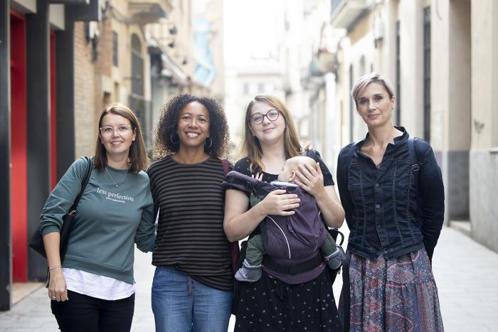 Inga Kayro, Galina Yanygina, Olga Lobanova, i Olga Dolgova, membres de l’associació Semitsveik de Sabadell / victòria rovira