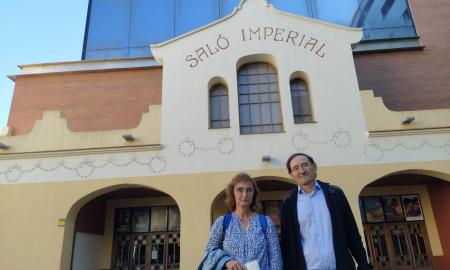 Glòria Serra i Esteve Badia, del Cineclub Sabadell / G. Plans